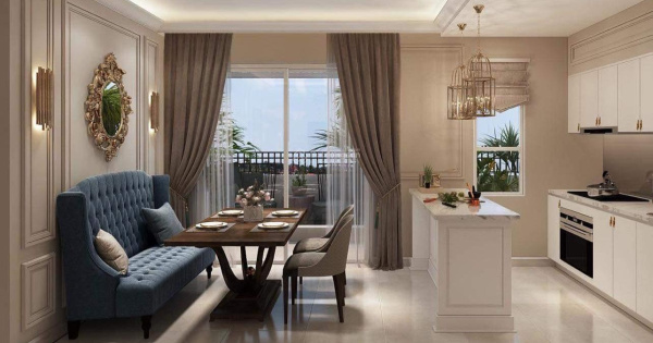 Nội thất Luxury cho thuê Saigon Mia 2 phòng căn góc - View đẹp resort- độc nhất có sân vườn