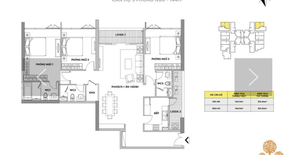Nhượng lại căn góc 3 ngủ 144m2 nguyên bản thô chưa chỉnh sửa tại BRG 25 Lê Văn Lương giá 15.x tỷ