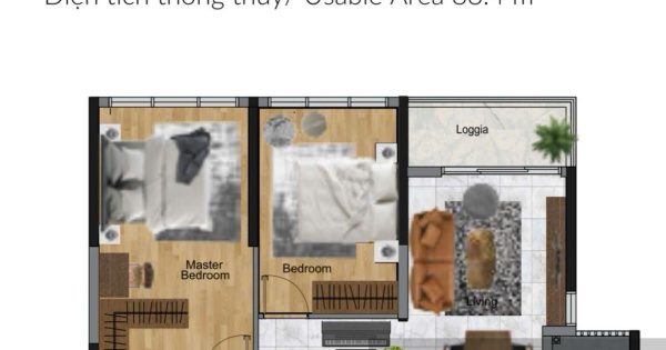 Rổ hàng CĐT - 2PN2WC 96m2 view hồ bơi - Thanh toán 1.8tỷ nhận nhà - Lịch 36 tháng, ân hạn gốc