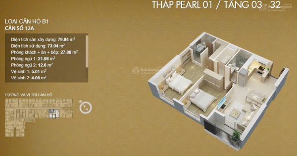 Cơ hội đầu tư số 1 cho khách đầu tư. Sổ hàng 50 năm chuyển sổ Việt sổ lâu dài, 74m2. Tầng trung