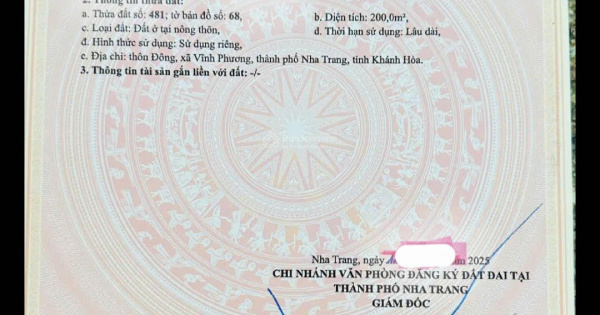 Mua bán đất tại Xã Vĩnh Phương, Thành phố Nha Trang