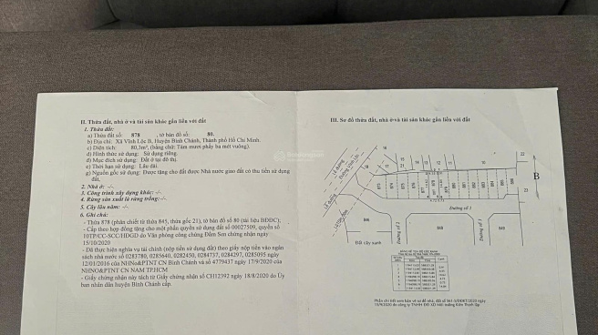 Bản đồ quy hoạch Khu dân cư Sista Bình Chánh 1