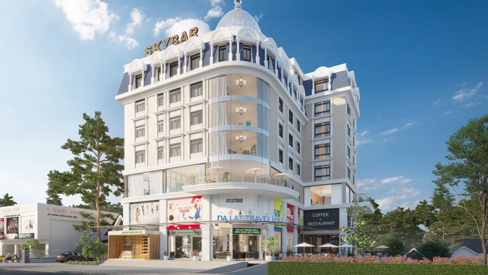 Một góc không gian nội khu Village Travel Plaza