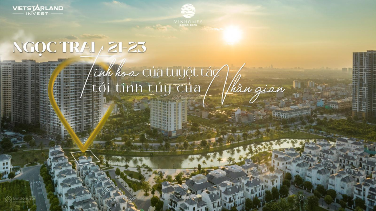 Bán siêu phẩm BT đơn lập góc NT21 - 23, 3 mặt tiền, view sông, view công viên VIP nhất Ocean Park 1