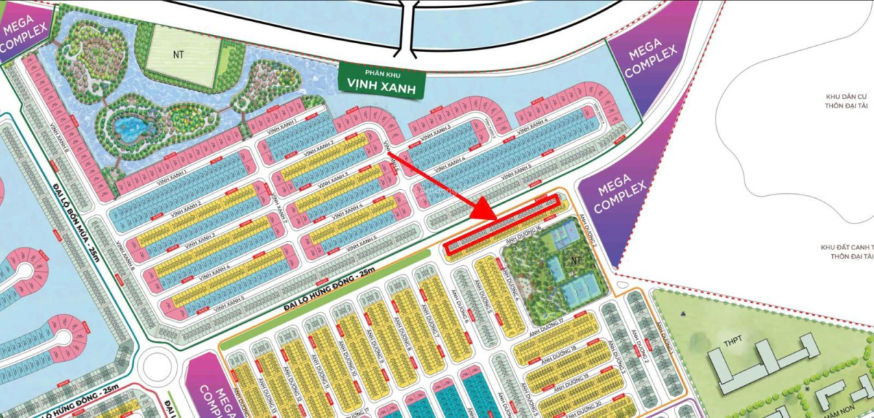 Shophouse Đại Lộ Hừng Đông Vin 3 trục đường chính 25m -70m2 giá 10,6 tỷ. Nhận nhà kinh doanh luôn