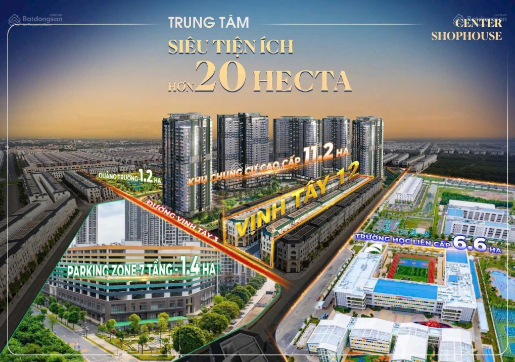 Shophouse 75 m2 Vịnh Tây kinh doanh ngay, sát sảnh chung cư Masterise, công viên, trường học