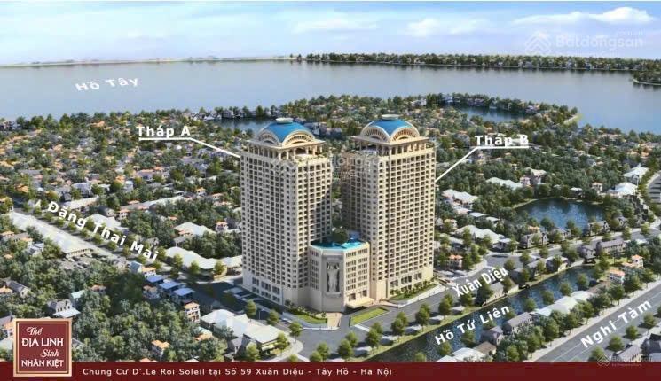 Tặng 500tr khi mua penhouse kim cương 222m view Hồ Tây dự án D'.Le Roi Soleil 59 Xuân Diệu - Tây Hồ