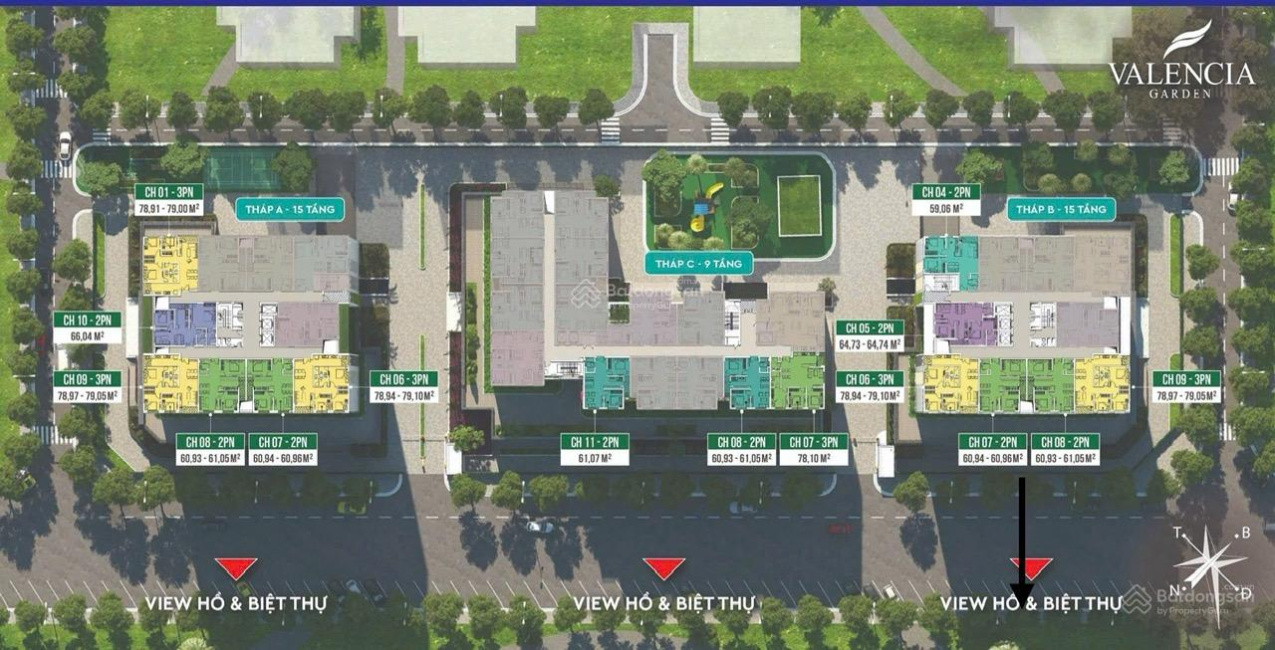 Chỉ 2,8 tỷ sở hữu 2 ngủ, 4,1 tỷ sở hữu 3 ngủ, view vinhomes, nhận nhà ở ngay, sẵn sổ tại Valencia