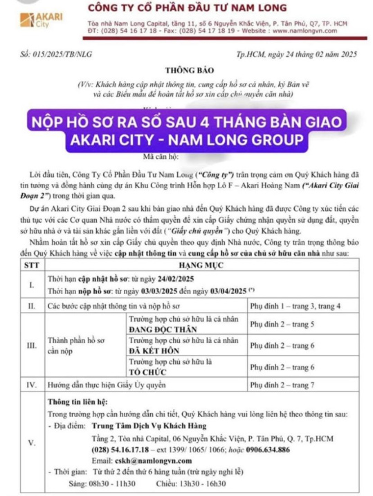 Akari City 2PN giá 2.7 tỷ - 3.350 tỷ, 80m2/3.6 tỷ, 3PN/4.4 tỷ. đã có sổ hồng. trực tiếp CĐT