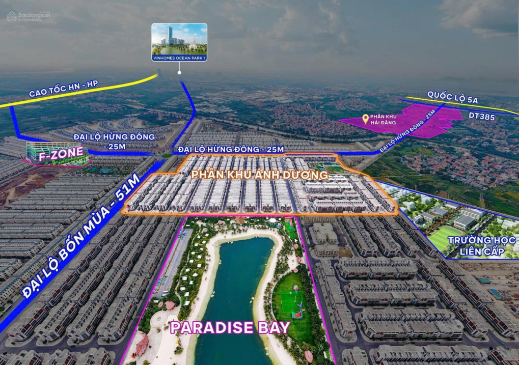 Hot biệt thự song lập Phố Biển, tứ lập Ánh Dương tại Ocean Park 3 chỉ từ nhỉnh 15 tỷ, từ 128tr/m2