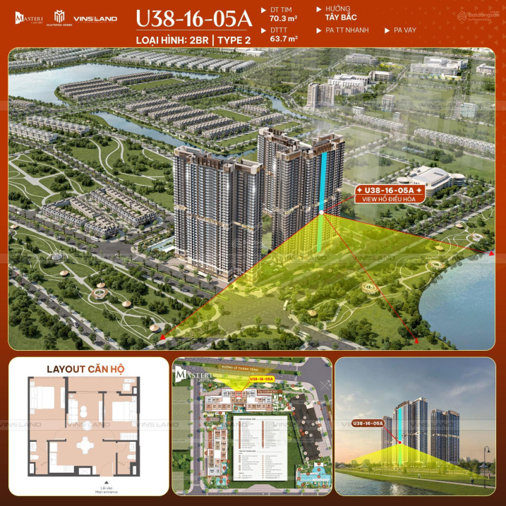 Căn hộ khách sạn 5* view trực diện công viên và hồ điều hòa 28.2ha giá DK từ 65tr/m2 LH 0942 044 ***