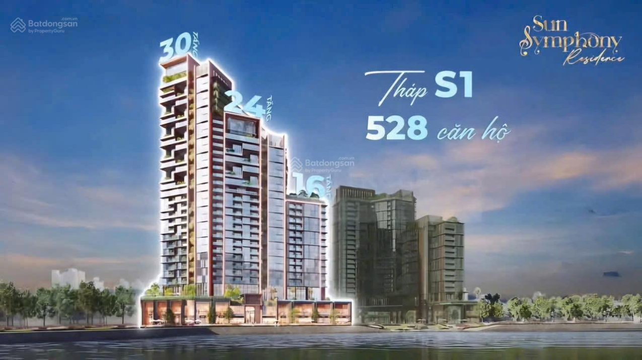Giỏ hàng cuối cùng quỹ căn Sun Symphony, chiết khấu 21% ưu đãi 0% lãi gốc 36 tháng Giá gốc từ CĐT