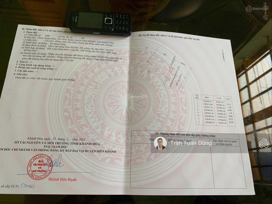 Bán gấp lô mặt tiền liên xã Diên Xuân giá rẻ đầu tư