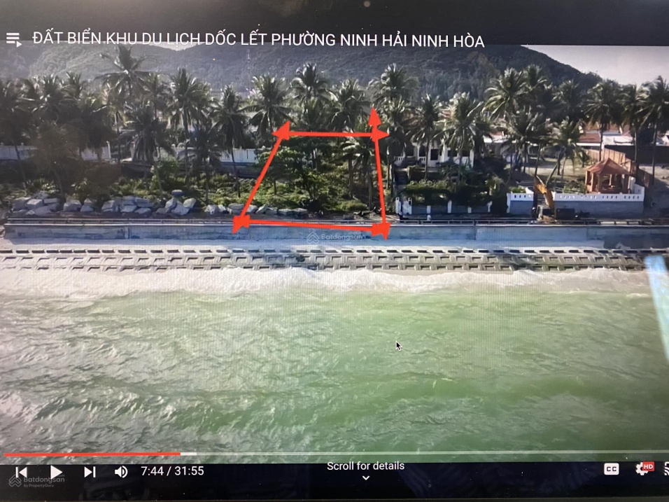 Bán đất nghỉ dưỡng mặt biển Dốc Lết 200m2 thổ cư, sát khu du lịch lớn, giá tốt có thương lượng