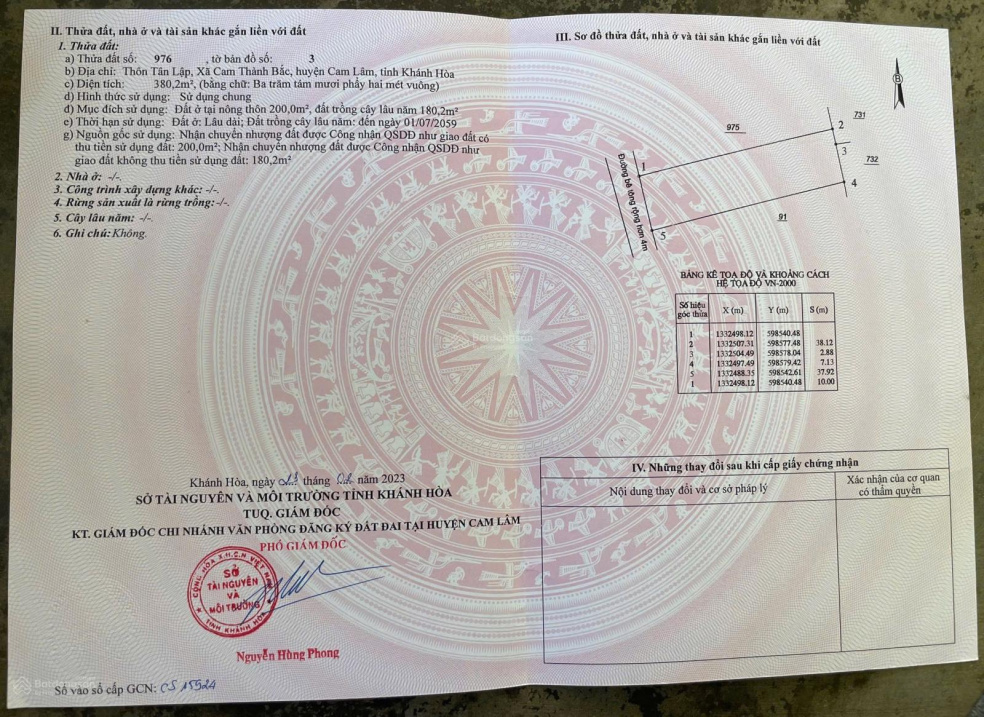 Cam Thành Bắc giáp Bàn Cờ Cam Đức đường ô tô chỉ 8.4 triệu/m2 đất ở an toàn QH 2045, ngang 10 m