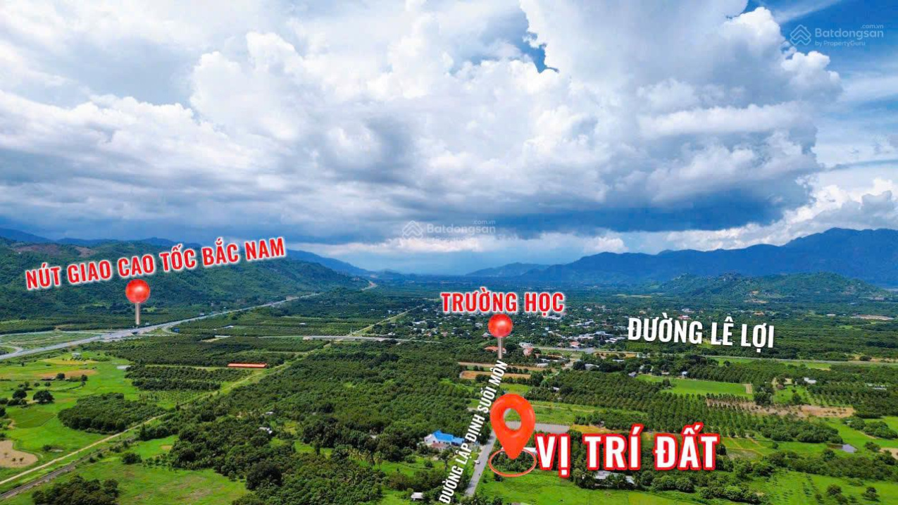 Bán gấp lô đất 1.005m² mặt tiền đường Lập Định Suối Môn, Cam Lâm