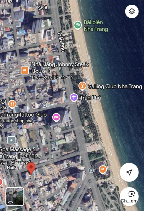 Nhà phố sát biển trung tâm TP chỉ 100m (Lộc Thọ cũ) phường Nha Trang