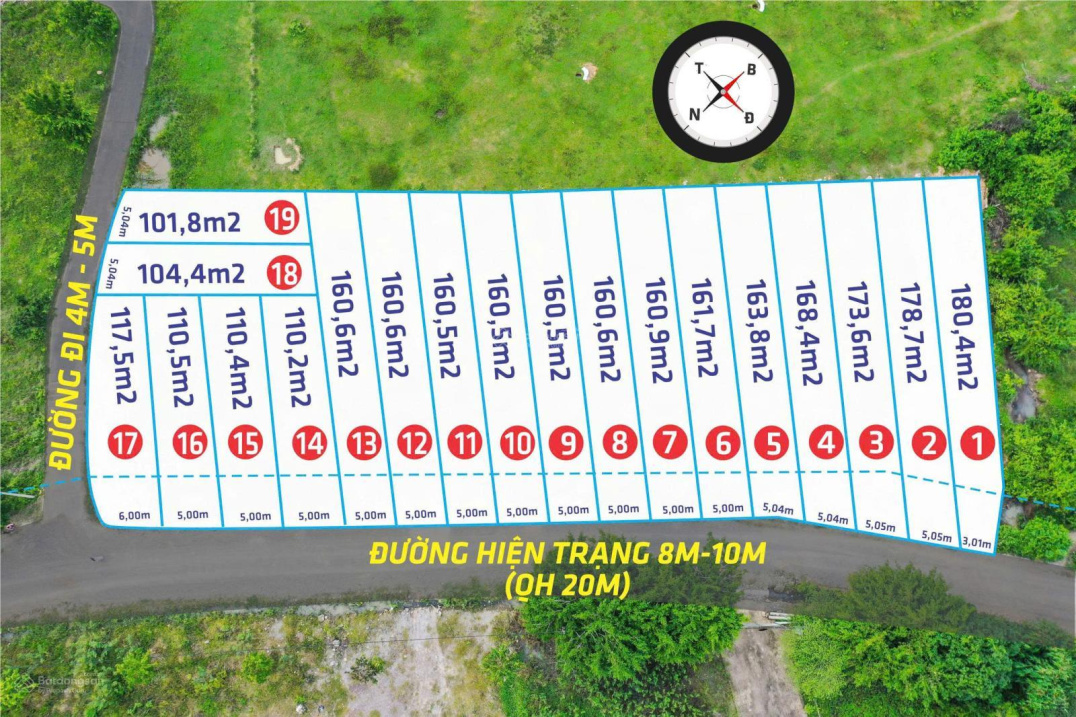 19 lô đất Diên Lạc (Diên Hoà cũ) Diên Khánh giá chỉ 624 triệu