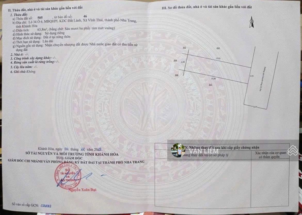 Đất đường Phong Châu rộng 22,5m - TĐC Đất Lành giá tốt đầu tư - Diện tích: 63.8m2 (ngang 4m)