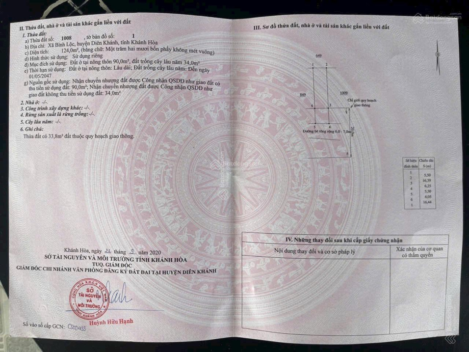 Đất mặt tiền Suối Hiệp Diên Khánh QH mở rộng 30m đường liên vùng Nha Trang Diên Khánh