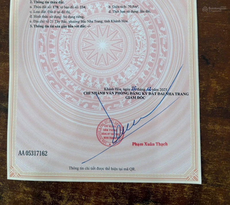 Kẹt tiền cần bán lô đất khu AT Phường Bắc Nha Trang chỉ 4 tỷ 200 triệu 3
