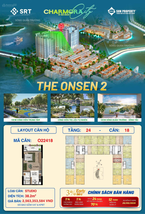 Bán Căn hộ cao cấp, 1.91 tỷ, 38.3m2, 1WC, tại Sun Group Nha Trang