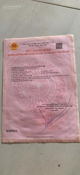 Bán nhà cấp 4 đường A5 rộng 20m, TĐC VCN Phước Long 2 có Sổ Đỏ ngang 5m vuông vắn