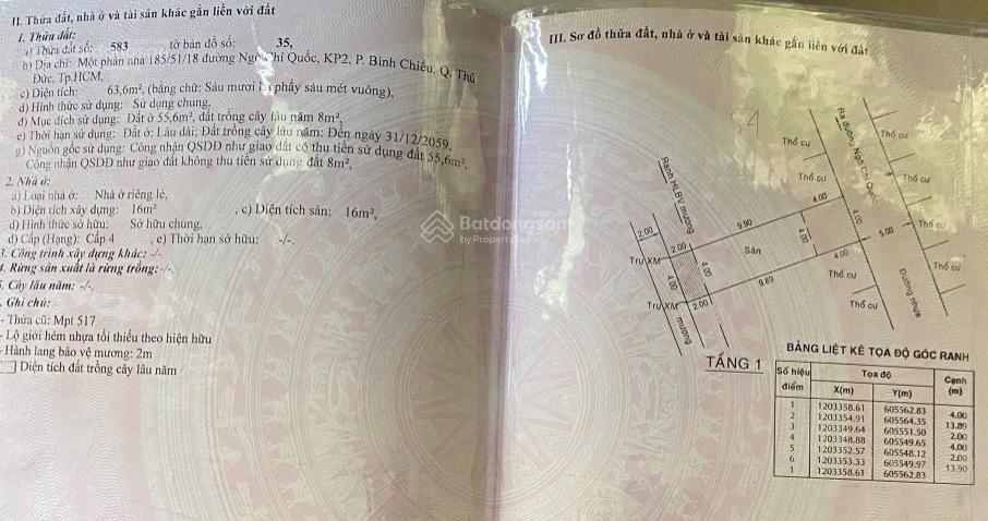 Đất 64m - 3,450 tỷ Bình Chiểu, Thủ Đức chợ đầu mối - Ảnh 0